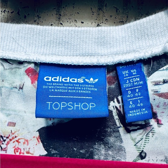 adidas x Topshop ✨Venice✨ green graffiti tank top✨ Size Medium ✨ Rare✨ Collector - Picture 9 of 14